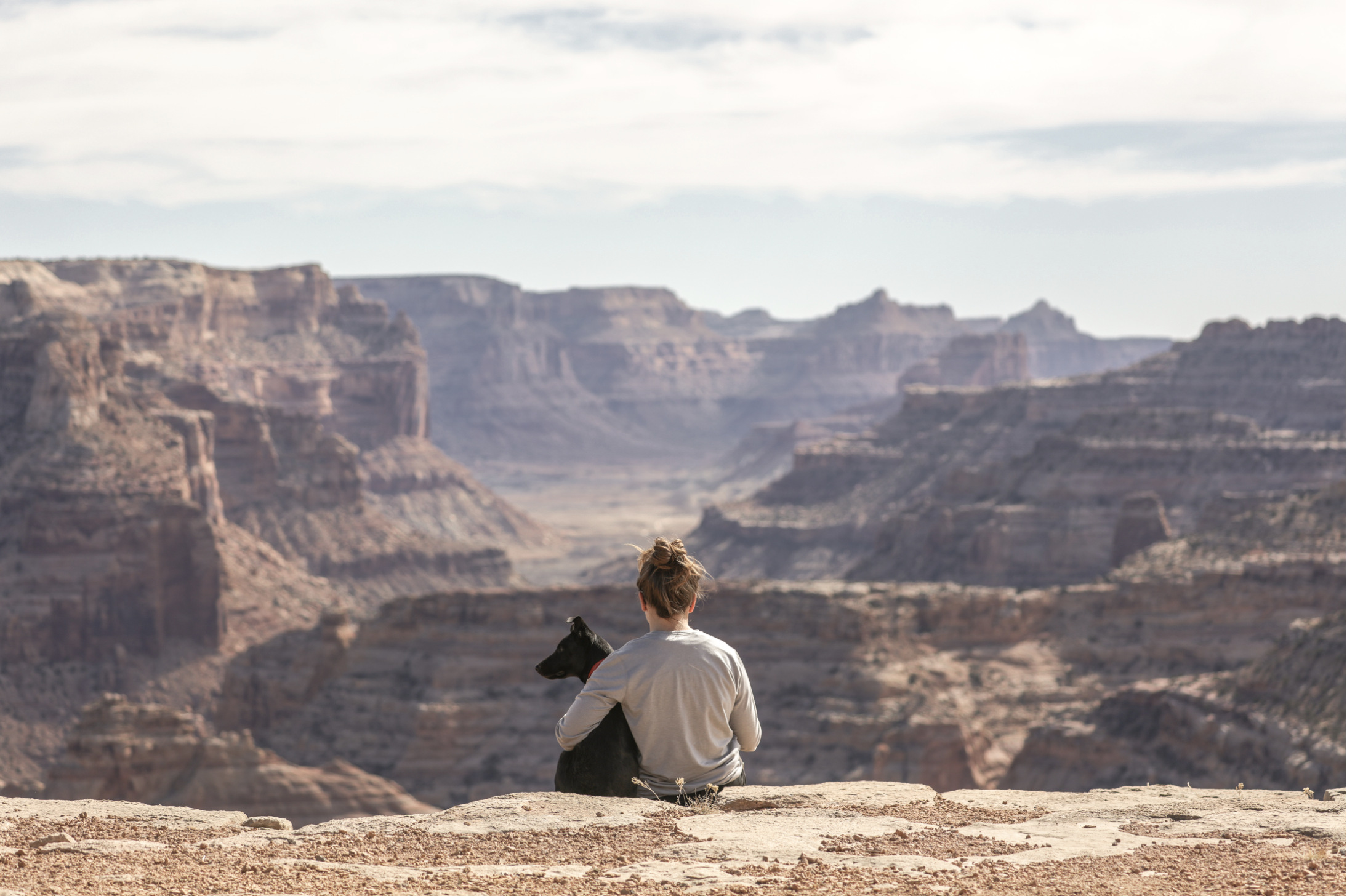Woman with her emotional support dog at the Grand Canyon — My ESA MD